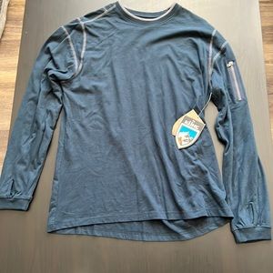 Mens KUHL blue and grey long sleeve